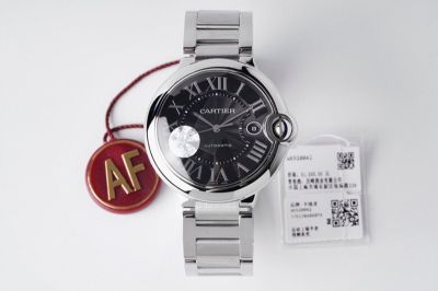 AF Factory Ballon Bleu de Cartier 42*13MM 316L Steel Black Dial Stainless Steel Bracelet Watch